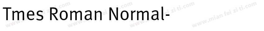 Tmes Roman Normal字体转换